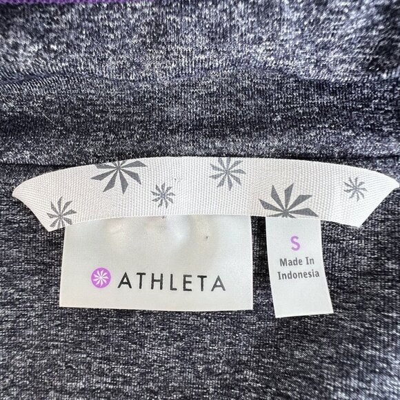 Womens Athleta Prevail Full Zip Purple Jacket Size Small Ruffle Running Pockets - Picture 8 of 9